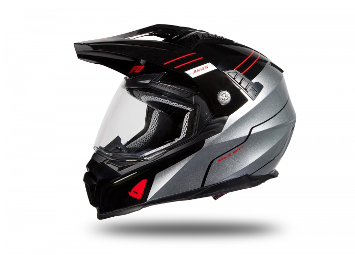 Casca cu viziera  Enduro/ATV UFO Aries Black/Gray [2]