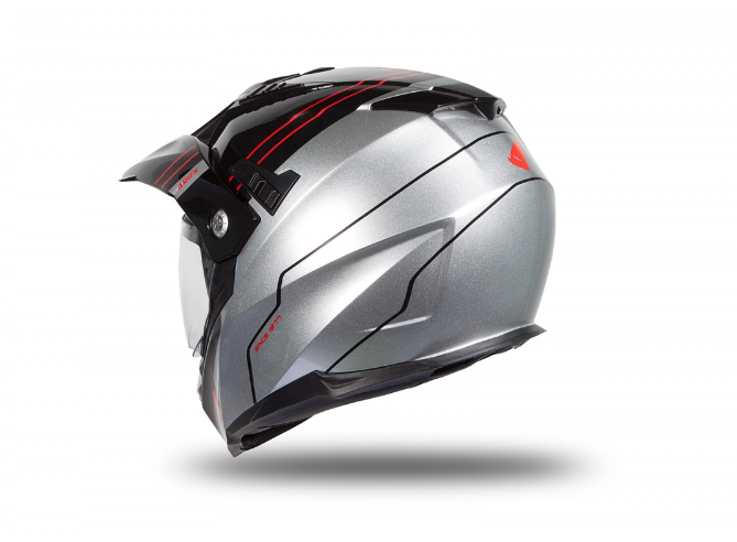 Casca cu viziera  Enduro/ATV UFO Aries Black/Gray [4]