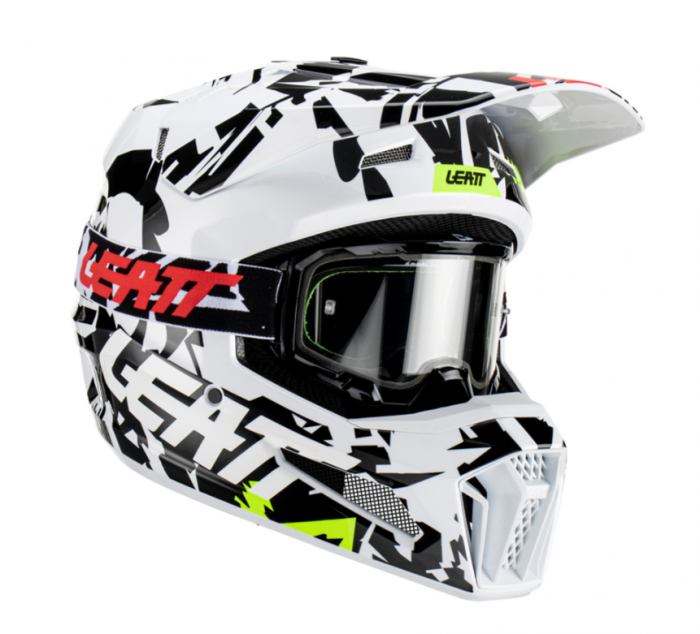 Casca Leatt 3.5 V23 Zebra + Ochelari 4.5 Cadou [1]