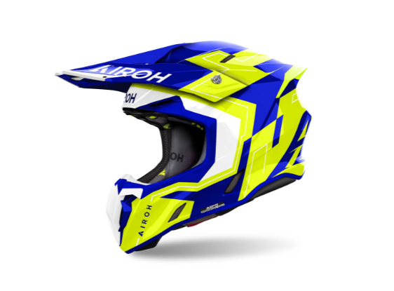 Casca Airoh Twist 3 Dizzy Blue/Lime [1]
