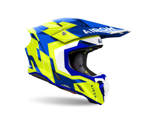 Casca Airoh Twist 3 Dizzy Blue/Lime [2]