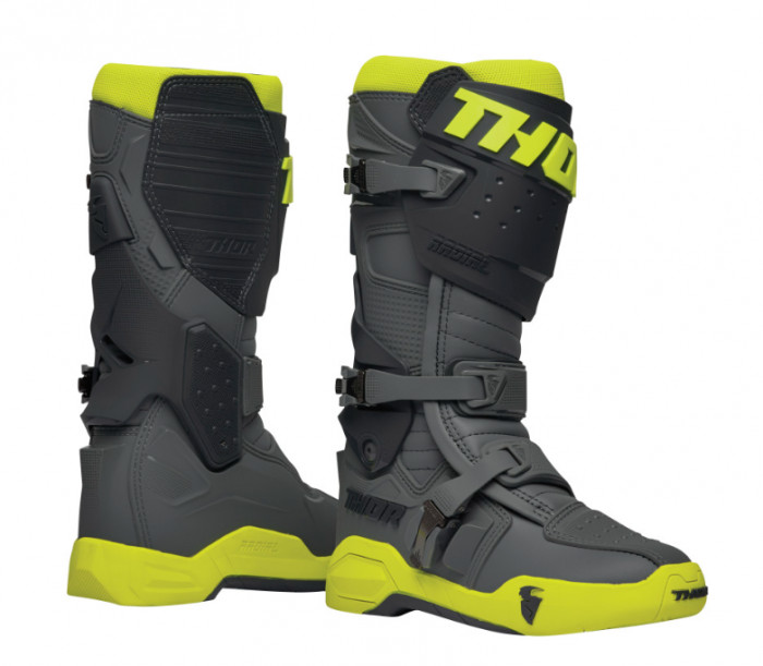 Cizme enduro/motocross Thor Radial Gri/Galben Fluo [1]
