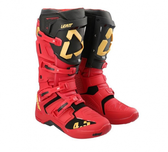 Cizme Leatt 4.5 Black/Red [1]