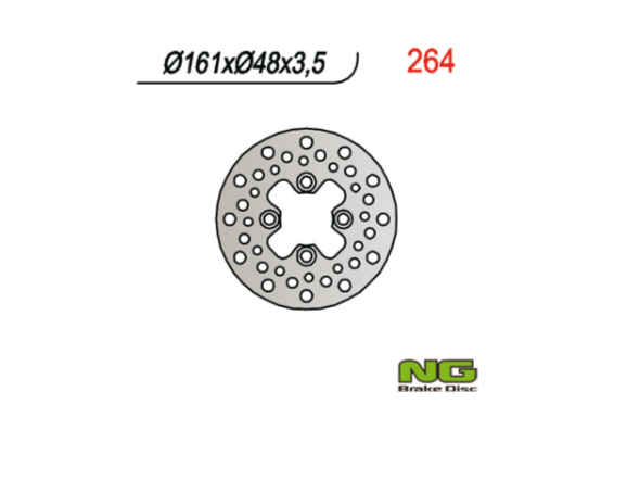 Disc frana fata Yamaha YFM 125/250/350/600/650/700, YFZ 350/450 87-15, YFS 200 Blaster '88-'07 (161X48X3,5) [1]