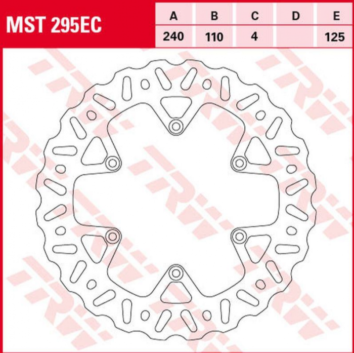Disc frana spate Beta RR 250/300/350 '13 -, RR 390/430/480 '15 RR 400/450/498 '12-'14 (240X110X4mm) [1]