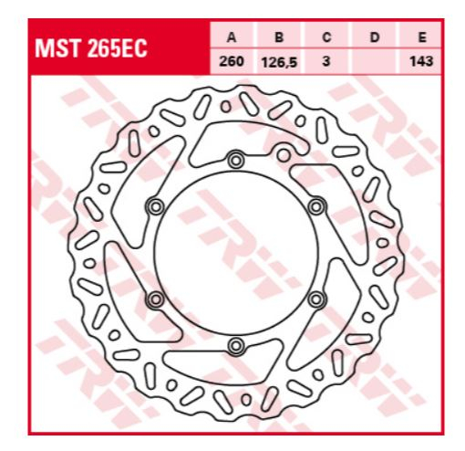 Disc frana Fata KTM EXC/SX/SX-F Husqvarna TE/TCFE/FC '93-'15 TRW MST265EC [2]
