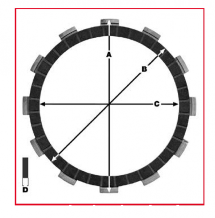 Discuri Fricriune Ambreiaj Kawasaki KX 250 '87-'91 KXF/KLX 400 03-04,KX 500 '88-'04 TRW [2]