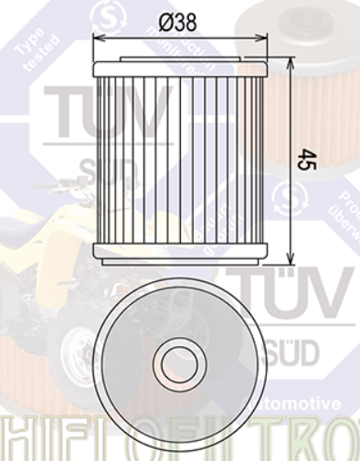 Filtru ulei Yamaha YFM 350/400 YZF 426 WR 250/400/426 [2]