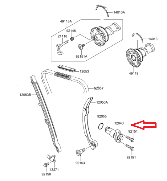 Intinzator lant distributie Suzuki RMZ 250 '04-'06 K120481181SU [2]