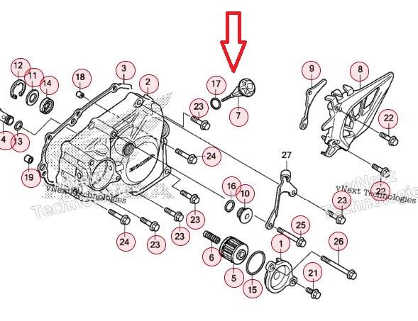 Joja ulei Honda CRF 450R '09-'16 Honda 15650-MEN-A30 [2]