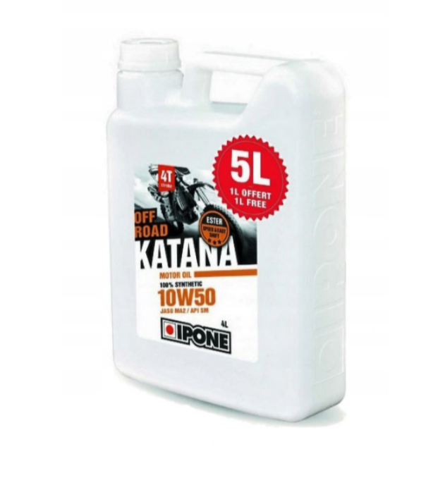 Ulei Motor 4T Ipone Katana Off-Road 10W50 100% Sintetic Promotie 4L+1L Gratis [1]