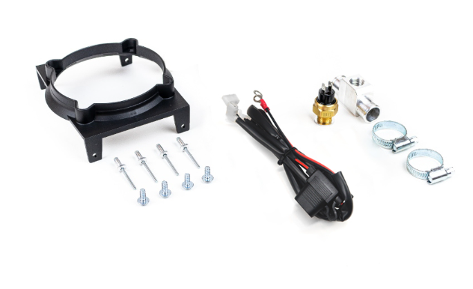 Kit montaj ventilator radiator cu termostat si T aluminiu Sherco '14-'23 Exed EP-ACC-PLS14-TE [1]