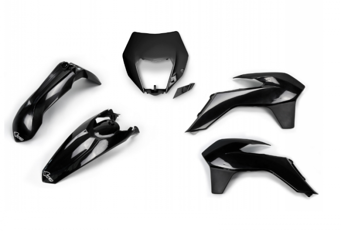 Kit plastice KTM EXC/EXC-F '14-'16 UFO Black KTKIT524001 [1]