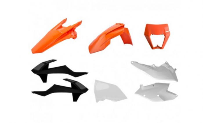 Kit plastice KTM EXC/EXC-F TPI '17-'19 Alb/Negru/Portocaliu [1]