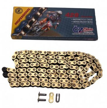 Lant transmisie CZ 428 MX Gold Professional (140 zale) fara O-Ring CZ428MXGOLD140 [1]