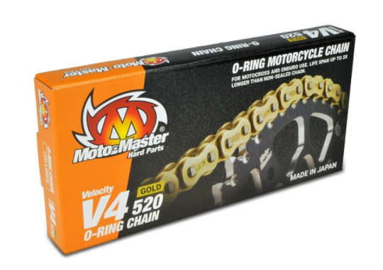 Lant transmisie MotoMaster Auriu pas 520 cu O-ring 120 Zale [1]