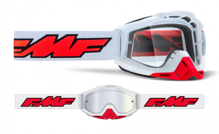 Ochelari Enduro/MX FMF Powerbomb Rocket White Lentila Clara [1]