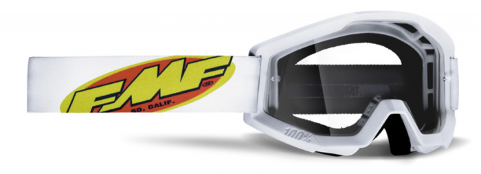 Ochelari Enduro/MX FMF Powercore Core White Lentila Clara [1]