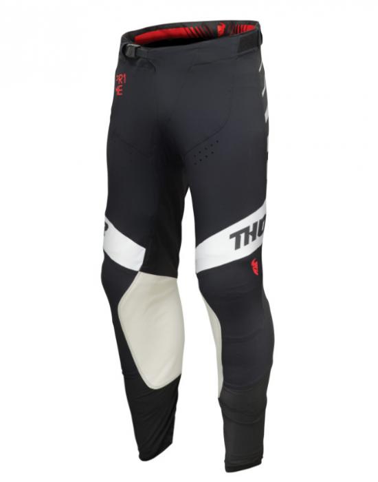 Pantaloni enduro/motocross THOR Analog Black/White [1]