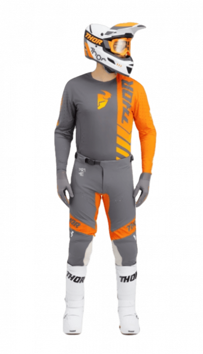 Pantaloni enduro/motocross THOR Analog Charcoal Orange [3]