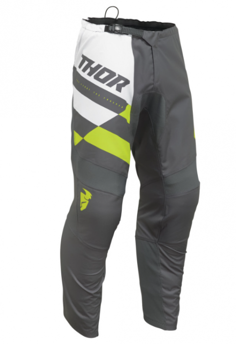 Pantaloni Thor Sector Checker Charcoal/Acid [1]