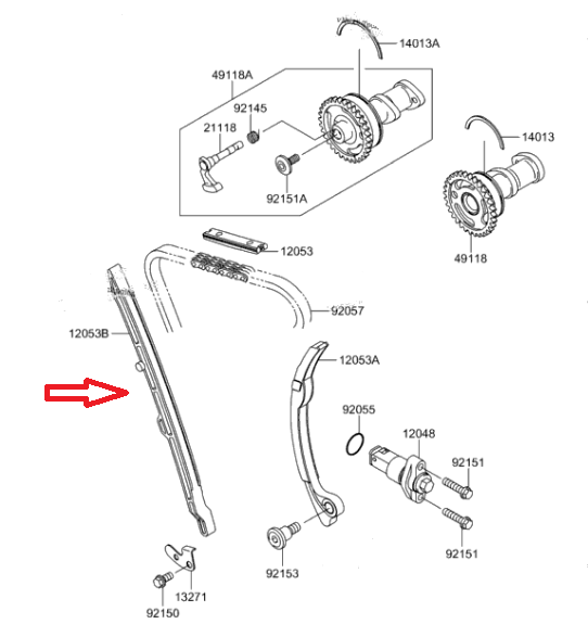 Patina lant distributie Suzuki RMZ 250 '04-'06 K120530017SU [2]