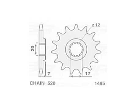 Pinion fata Beta Trial 240 13 dinti [1]