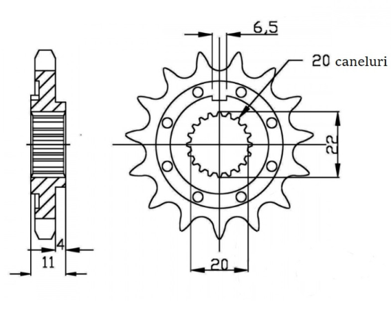 Pinion fata Sherco SE 2T 250/300 '14-'20 Enduro Expert 853912EE [2]