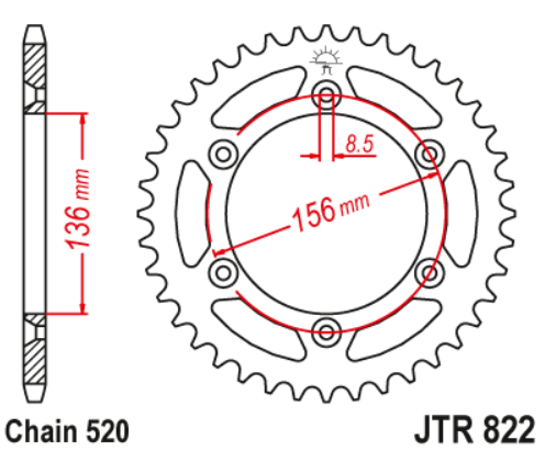 Pinion spate otel JT Husqvarna/Beta/GasGas/Suzuki [2]