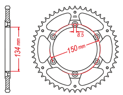 Pinion spate otel Kawasaki KX/KX-F 125/250/450 '86-'23, Suzuki RMZ 250 '04-'06 JTR460 [2]