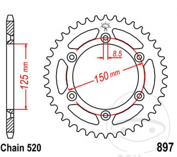 pinion spate KTM JT [2]