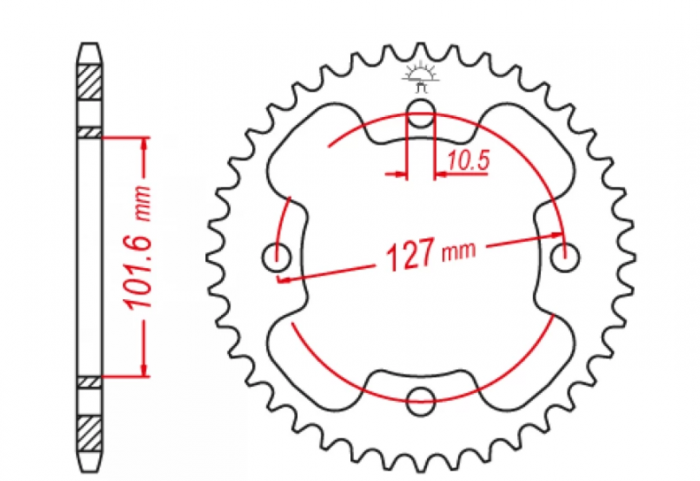 Pinion spate Polaris Outlaw/Predator 400/500/525 '03-'11 [1]