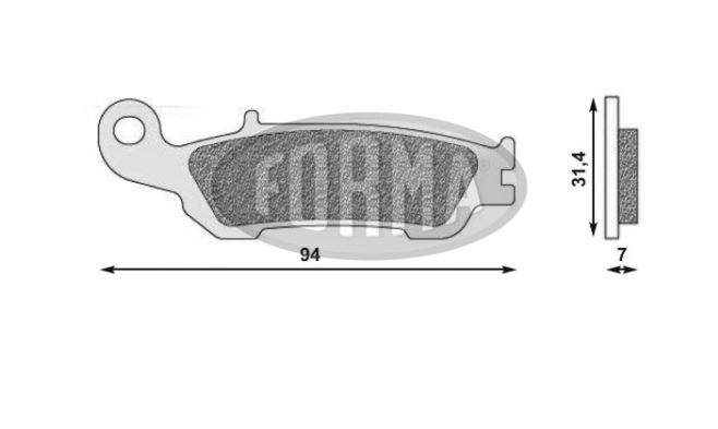 Placute frana fata Yamaha YZ 125/250 '08-'19/WR-F/YZ-F 250/450 '16-'19 sinterizat (MCB791SI) FORMA DP02429/SE [2]