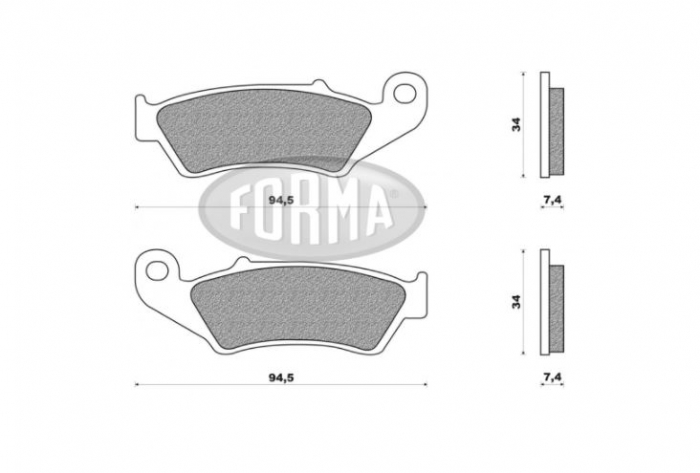 Placute frana fata beta RR 250/300 '13-'20 XTrainer 300 '15-'20 Forma sintetizat [2]