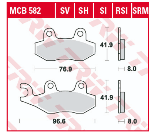 Placute frana fata (Dreapta) Yamaha YFZ/Can-Am/Honda/Kawasaki/Suzuki MCB615SI [2]