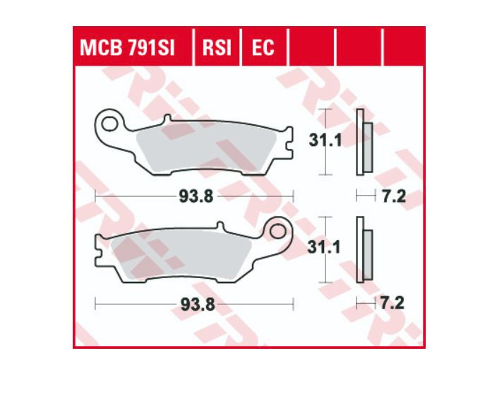 Set placute frana fata Yamaha YZ/WR 125/250/450 '08-'20 [2]