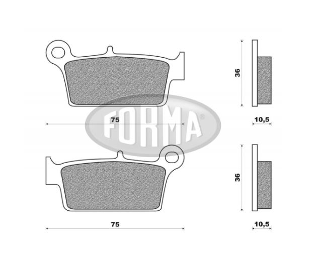Placute frana spate Gas Gas/Honda/Kawasaki/Suzuki/TM/Yamaha sinterizat enduro Forma DP02088/SE [2]