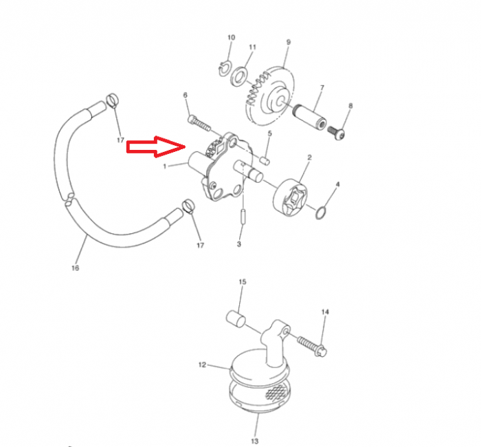 Pompa ulei Yamaha YZF 450 '06-'13, WRF 450 '07-'15 OEM 2S2133001000YA [3]