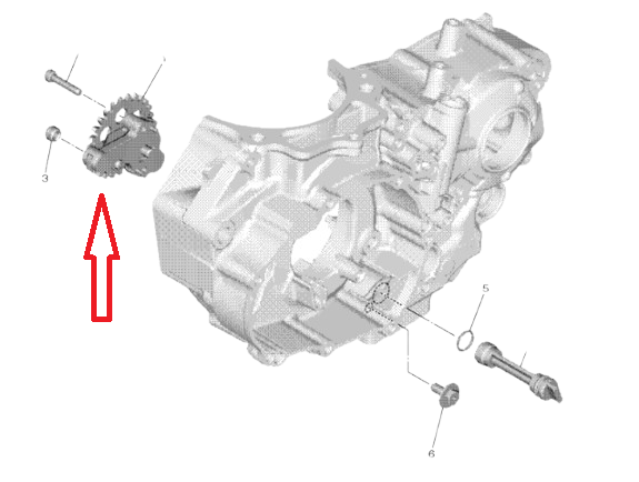 Pompa ulei Yamaha YZF/WRF 450 '14-'23 OEM 1SL-13300-11-00 [2]