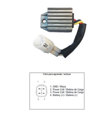 Releu incarcare KTM 125/150/200/250/300 '05-'19/450/525/530 '06-'11 (80011034000) 12V 12A [2]