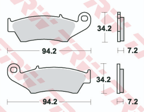 Set placute frana fata Yamaha/Honda/Beta/Suzuki/Kawasaki TRW MCB669EC [2]