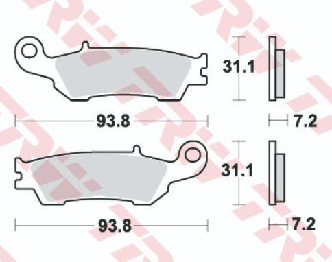 Set placute frana fata YZ/YZF/WRF 125/250/450 2008-2026 TRW MCB791EC [2]