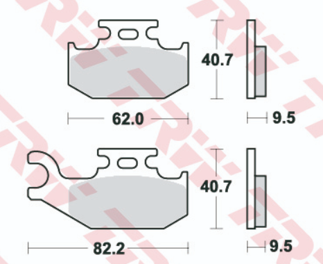 Set placute frana spate ATV Yamaha/Can-Am/Suzuki/Kawasaki MCB724SI [2]