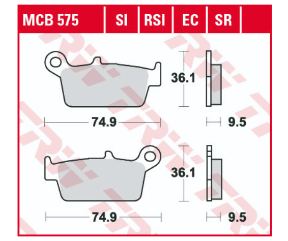 Set placute frana spate Yamaha/Honda/GasGas/Husqvarna/Kawasaki/Suzuki [1]