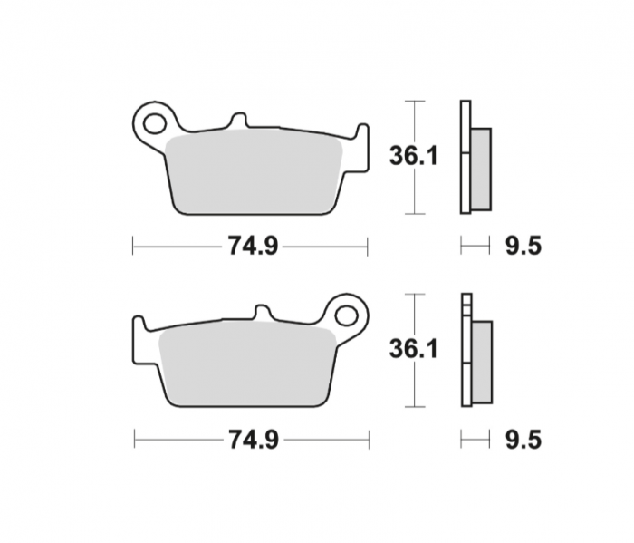 Set placute frana spate Yamaha/Honda/Kawasaki/Suzuki Brembo [2]