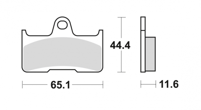 Set placute frana spate Yamaha YFM Grizzly/Raptor, CF-Moto Terralander 500-800 TRW MCB756SI [2]