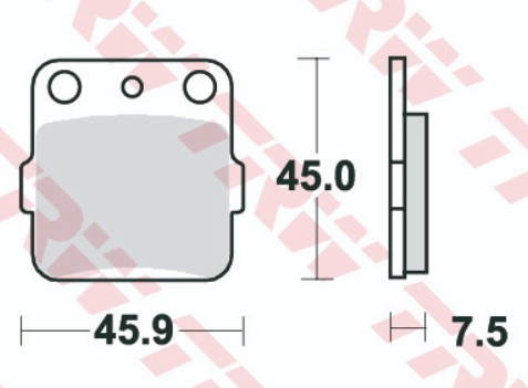 Set placute frana spate Yamaha YFZ/YFM/YFS, Honda/Kawasaki/Suzuki MCB561 [2]