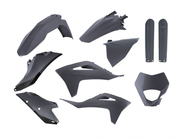 Set plastice GasGas EC 250/300 TPI '21-'23; EC-F 250/350 '21-'23 Gray Polisport 91029 [1]
