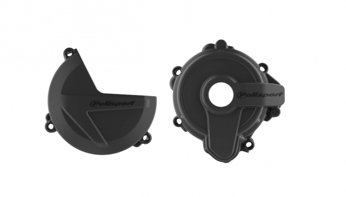 Set protectie capac aprindere + protectie capac ambreiaj Sherco SE 250/300 '14-'22 Negru/Abastru [2]