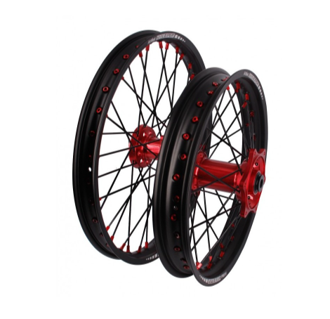Set roti enduro Gas Gas EC 250/300 '21-'23 21"x1.60 ax 22mm/ 18"x2.15 ax 20mm red hub Enduro Expert SRE2118RDEE [1]